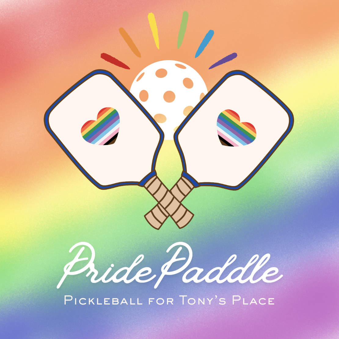Pride Paddle: Pickleball for Tony’s Place - logo